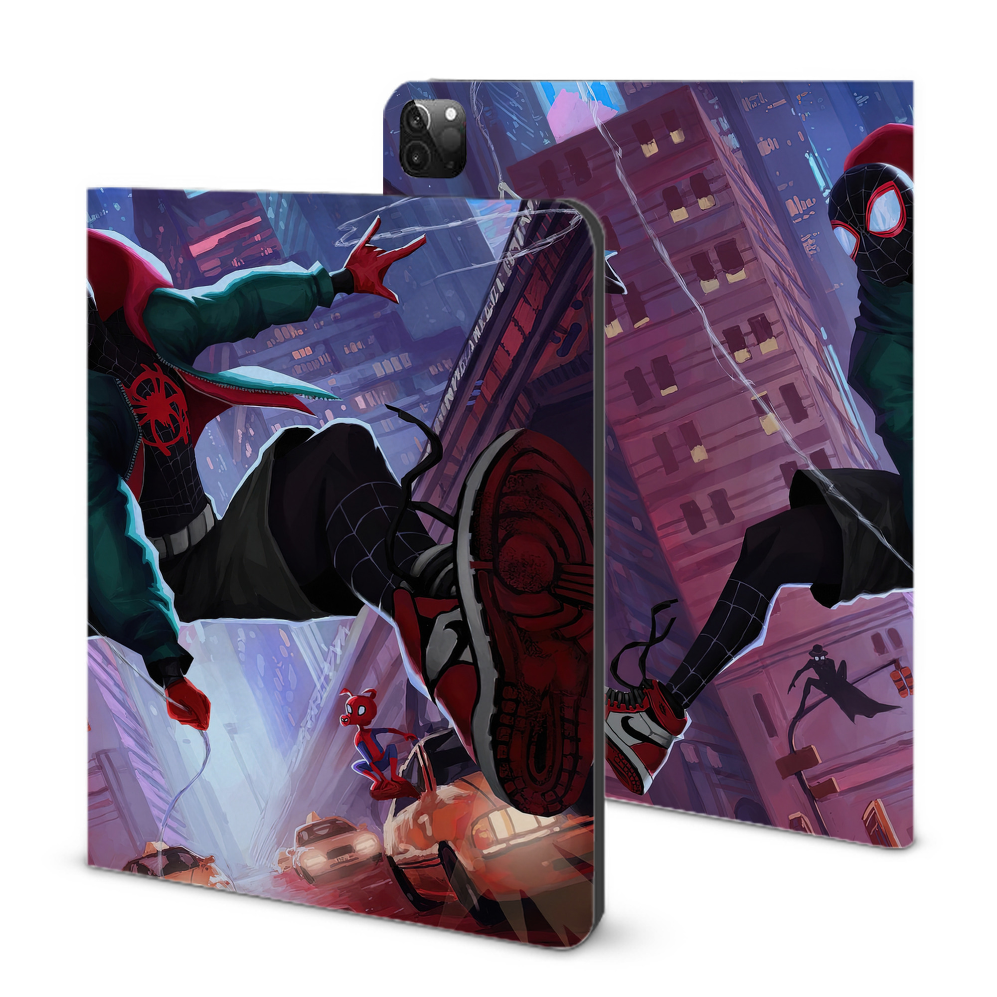 （画像用） Spider Man スパイダーマン IPadケース ペンホルダー付き ブックスタイルデザイン